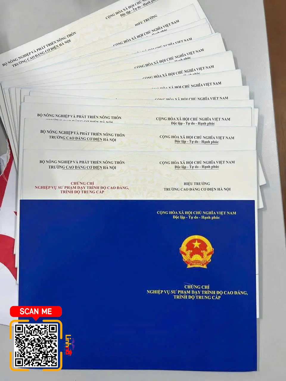 Mẫu chứng chỉ nghiệp vụ sư phạm dạy nghề