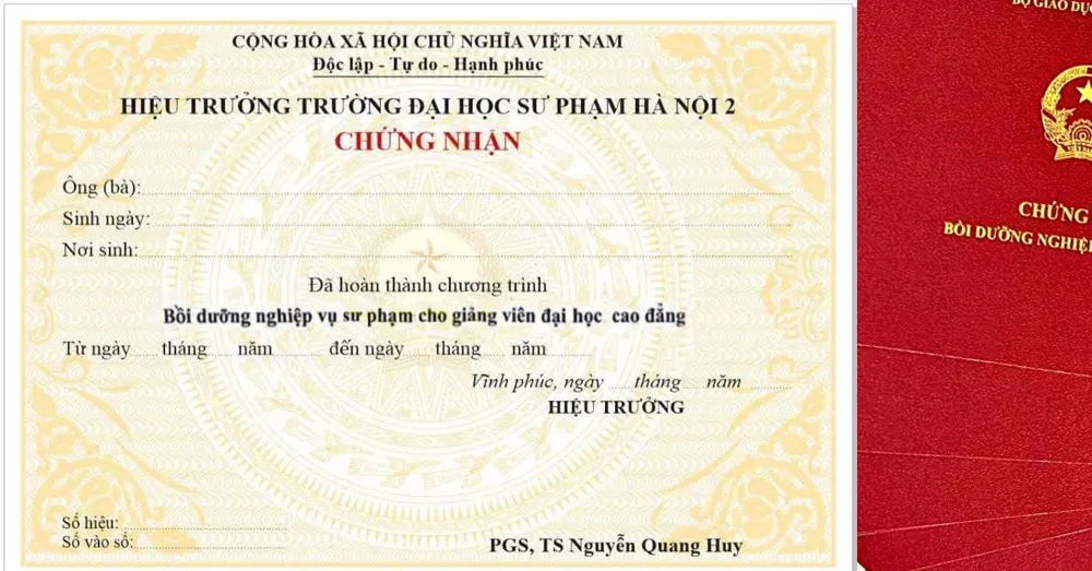 Khóa học và thi cấp chứng nhận nghiệp vụ sư phạm giảng viên