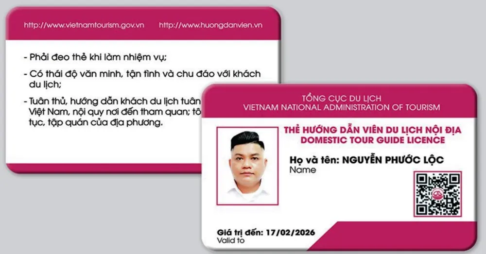 Mẫu thẻ hướng dẫn viên nội địa