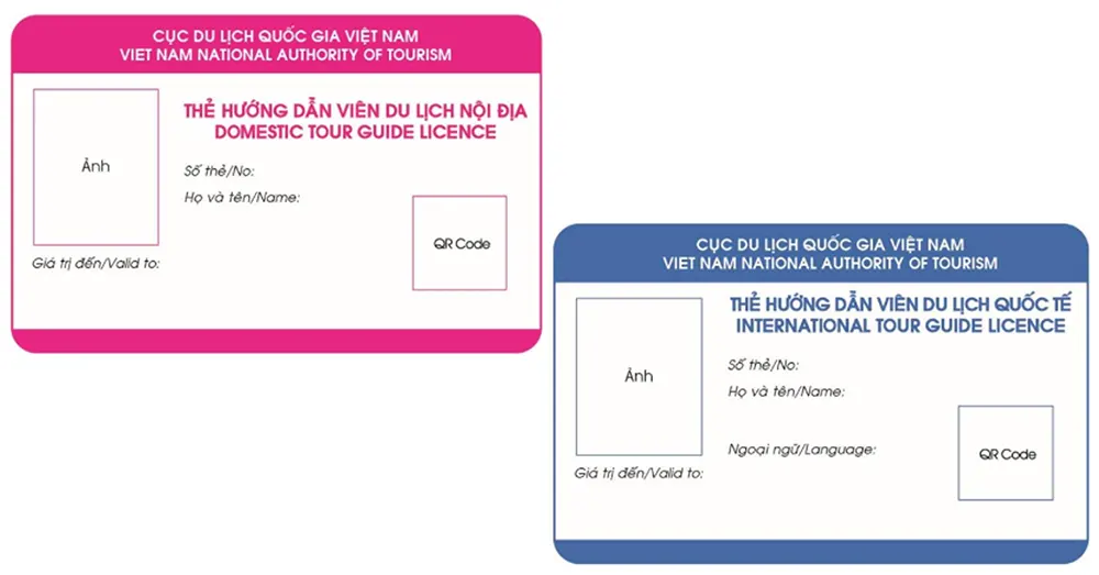 Mẫu thẻ hướng dẫn viên du lịch nội địa & quốc tế