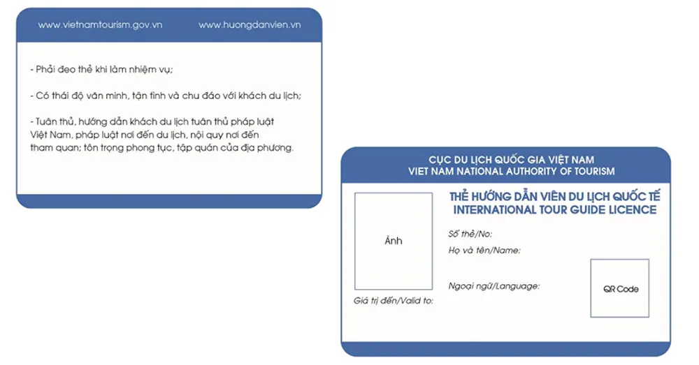 Mẫu thẻ hướng dẫn viên du lịch quốc tế